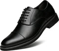 Men's Dress Shoes Classic Cap-Toe Oxfords Formal Business Tuxedo Suit Fashion Men Lace-Up Leather Derby Shoes Comfortable Lightweight Non-Slip Office Work Driving Wedding Footwear