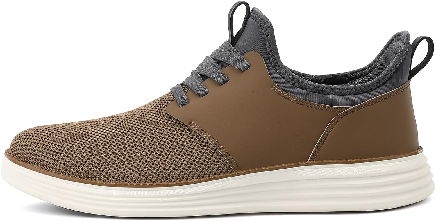 Mens Slip On Casual Dress Shoes Hands Free Fashion Sneakers Mesh Tennis Walking Work Shoes Comfortable Breathable Lightweight Non Slip