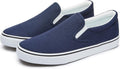 Mens Slip on Sneakers Loafers Shoes Canvas Black Shoes Canvas Blue Casual Fashion Shoes