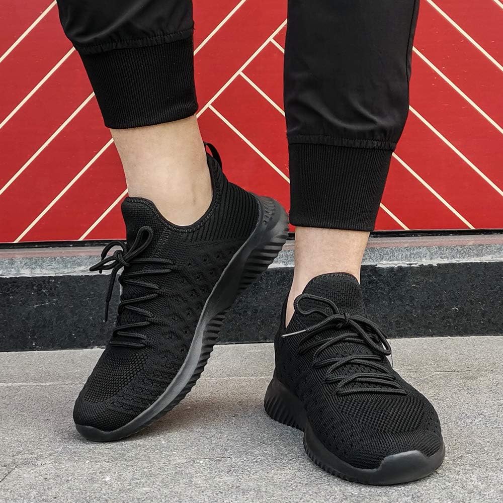 Mens Slip On Walking Shoes Lightweight Breathable Non Slip Running Shoes Comfortable Fashion Sneakers for Men