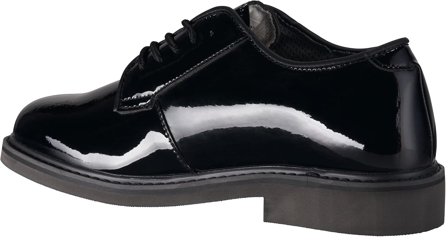 Men's Uniform Oxford Shoes, Patent Dress Shoes for Ceremonies, Formal Inspections