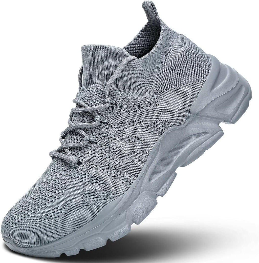 Men's Walking Shoes Tennis Running Slip on Sneakers Lightweight Breathable Casual Work Gym Soft Sole